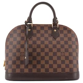 LOUIS VUITTON - Borsa Louis Vuitton Alma PM in tela a scacchi ebano