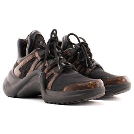 LOUIS VUITTON - Sneakers Archlight Louis Vuitton aus Leder und monogrammiertem Canvas (T37.5)