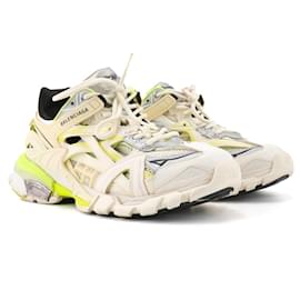BALENCIAGA - Baskets Balenciaga Track en cuir et toile blanches et vertes (T38)