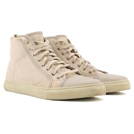 GUCCI - Sneakers alte Gucci in tela beige (T45)