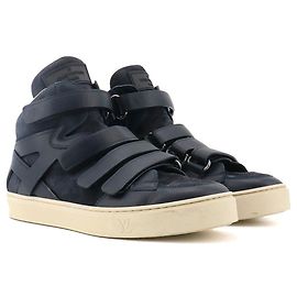 LOUIS VUITTON - Sneakers alte Louis Vuitton in pelle blu navy (T41.5)