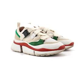 CHLOÉ - Sneakers Sonnie Chloé in pelle beige (T37)