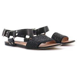 LOUIS VUITTON - Sandali Louis Vuitton in pelle nera (taglia 36)