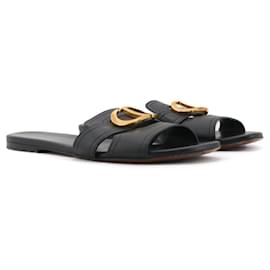 DIOR - Sandali Dior 30 Montaigne in pelle nera (taglia 37,5)