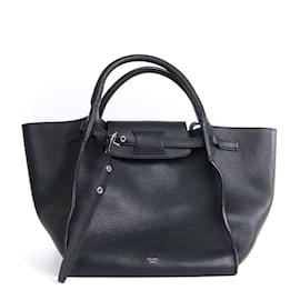 CELINE - Céline Big Bag Handtasche aus schwarzem genarbtem Leder