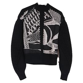 HERMÈS - Suéter Twillaine de Hermès en seda y lana negra (tamaño 34)