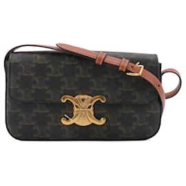 CELINE - Claude Celine Schultertasche aus beschichtetem Monogramm-Triomphe-Canvas - Céline