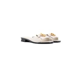 HERMÈS - Sandali Isle Hermès in pelle bianca (T38)