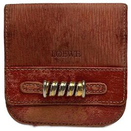 Autre Marque Vintage Loewe Madrid Münzgeldbörse orange