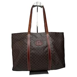 Céline Borsa grande in pelle monogramma vintage Celine marrone