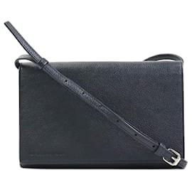 Pochette in pelle nera Balenciaga