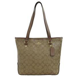 Borsa Tote Coach Signature F58294 in tela rivestita e pelle