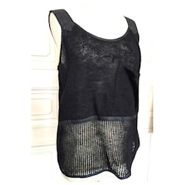 CASTELBAJAC POUR ICEBERG PULLOVER SURTOP WESTE WOLLE MESH LEDER EFFEKTE T 40 - Jc De Castelbajac