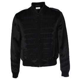 Saint Laurent, bomber da ufficiale militare in satin