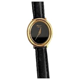 Chopard Uhr 18 Karat Gelbgold Schwarzes Zifferblatt