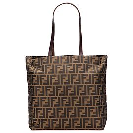 Bolso Tote de Lona Zucca Marrón Fendi