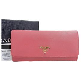 Cartera larga de cuero Saffiano Prada 1M1349