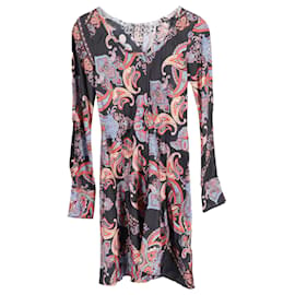 Vestido Mini Estampado Paisley Multicolor en Viscosa Chloé