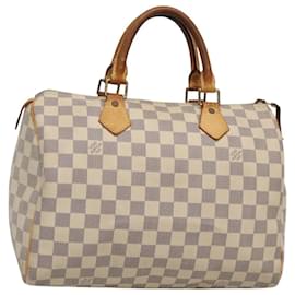 LOUIS VUITTON Borsa a Mano Speedy 30 Damier Azur N41533 LV Auth 129882