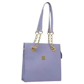 Borsa a Spalla in Pelle MCM Chain Lavanda Oro Auth BA3698