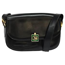 Céline Borsa a Spalla CELINE in Pelle Nera Oro Auth BA3711