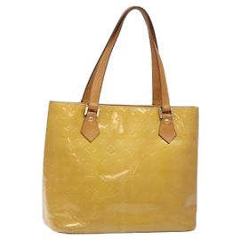 LOUIS VUITTON Borsa a Mano Houston Monogram Vernis Beige M91004 LV Auth th6217