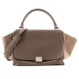 CELINE - Trapeze Tasche Celine aus grauem genarbtem Leder - Céline