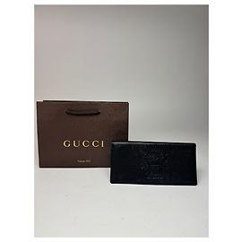 Vintage Paolo Gucci Leder Kartenhalter / ID-Halter schwarz