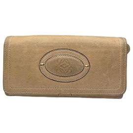 Portafoglio in pelle beige con anagramma Loewe Madrid vintage