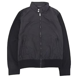Prada Nylon-Wolljacke Schwarz 54