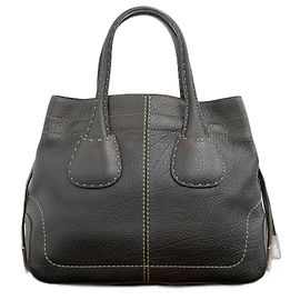 Borsa a mano D in pelle Tod's marrone scuro