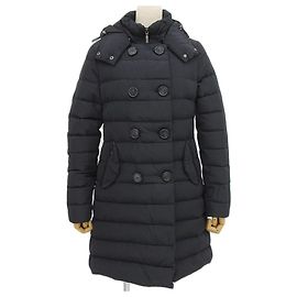 Abrigo largo de plumas Moncler negro