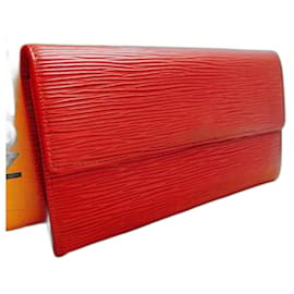 Louis Vuitton Sarah Wallet Red Leather