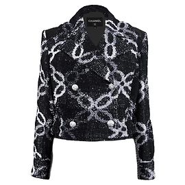 Chanel Neue Werbekampagne 2019 Schwarze Tweedjacke 34 FR