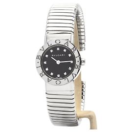 Bulgari-Uhr, Modell Tubogas aus Stahl.
