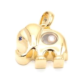 Colgante Chopard Happy Diamonds Elefante Oro Amarillo Zafiro