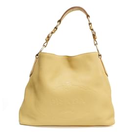 Borsa a mano Prada in pelle beige