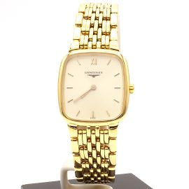 Longines Uhr aus vergoldetem Stahl Champagner Zifferblatt