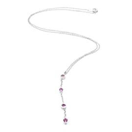 Collana Tiffany & Co in oro bianco 18 carati e zaffiri rosa
