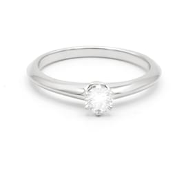 Tiffany & Co Solitaire Diamantring Platin 0,20ct Größe 51