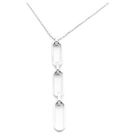Collana Tiffany & Co in oro bianco 18K con pendente a tre maglie
