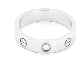 Anillo Cartier LOVE en oro blanco 18K y diamante talla 49