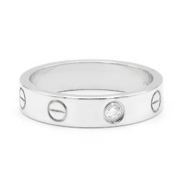 Cartier LOVE Ring aus Weißgold und Diamant Größe 50