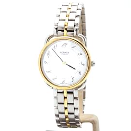 Montre Hermès Arceau acier et plaqué or
