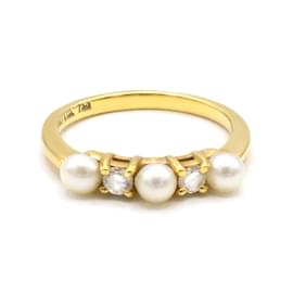 Tiffany & Co Ring 18k Gelbgold Perlen und Diamanten