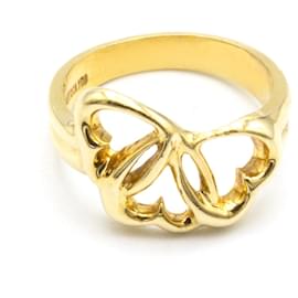 Anello Triple Cuore Tiffany & Co in oro giallo 18k Taglia 49