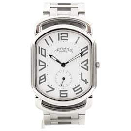 Orologio Hermès Rallye RA1.810 in acciaio quadrante bianco