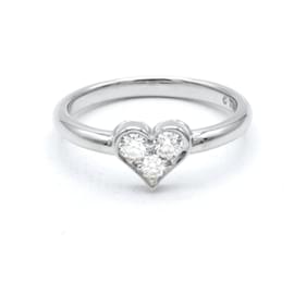 Tiffany & Co Sentimental Heart Ring Platin Diamanten Größe 51