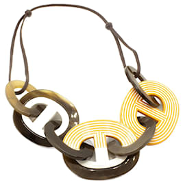 Hermès Karamba necklace buffalo horn and lacquered horn