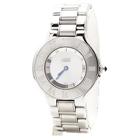 Cartier Must 21 Uhr aus Stahl.
